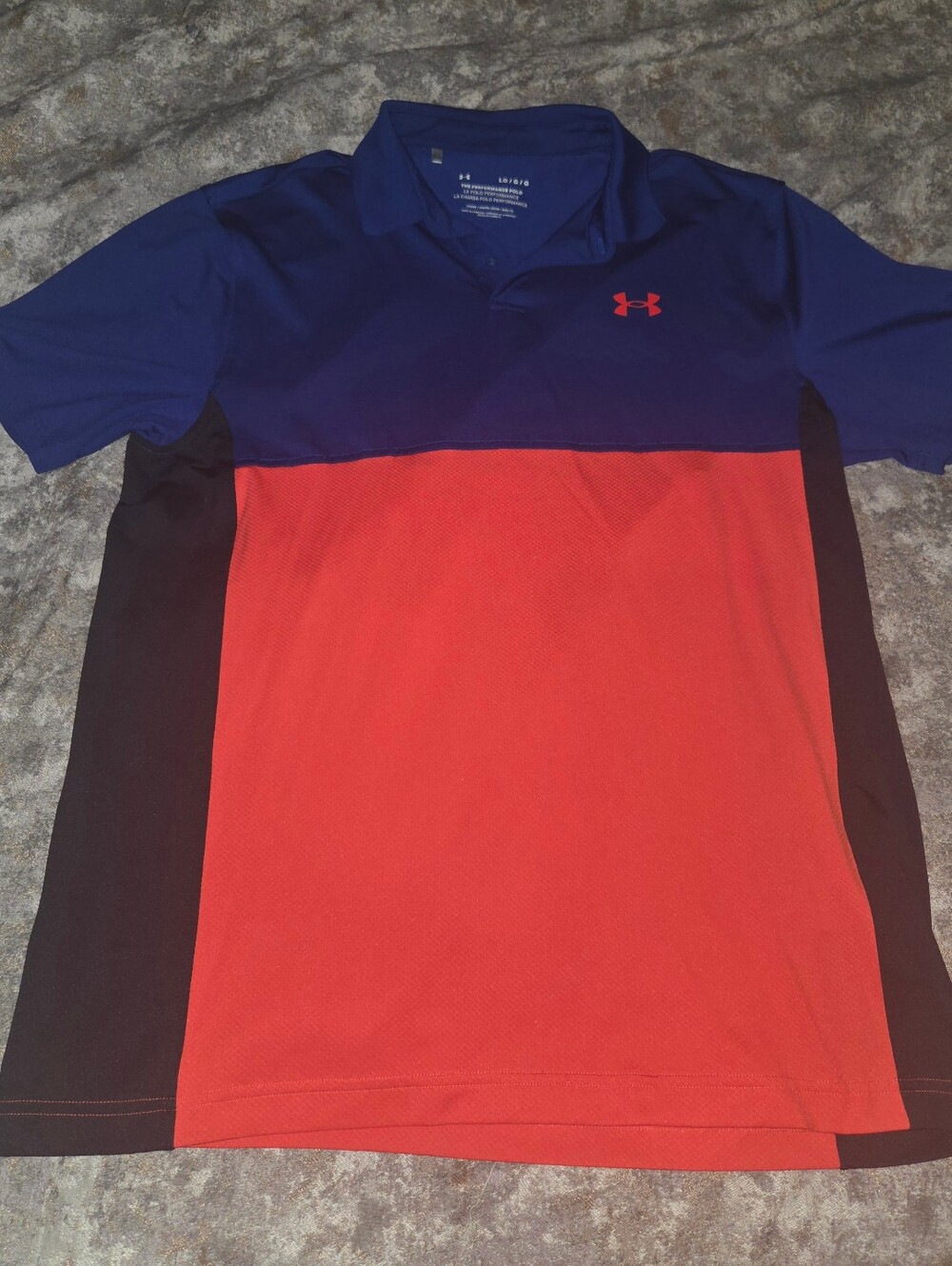 LG Men's Blue, Orange & Black Colorblock Polo